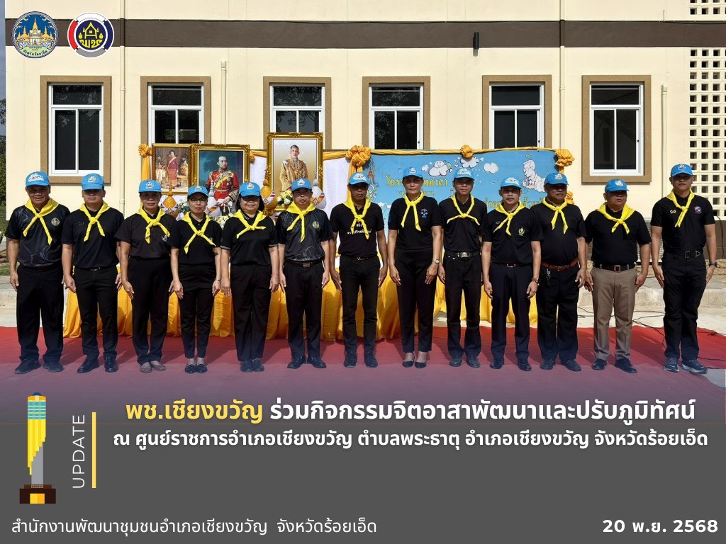 พช.เชียงขวัญ ร่วมกิจกรรมจิตอาสาพัฒนาและปรับภูมิทัศน์